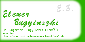 elemer bugyinszki business card